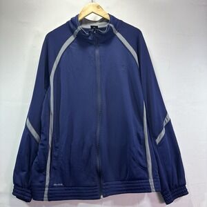 Starter Jacket Mens XL Blue Full Zip Long Sleeve Track Sweater Activewear Y2K